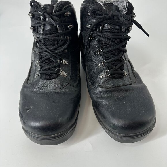 Drew Black Leather Lace-Up Ankle Boots For Men Size 9.5 - Picture 2 of 16